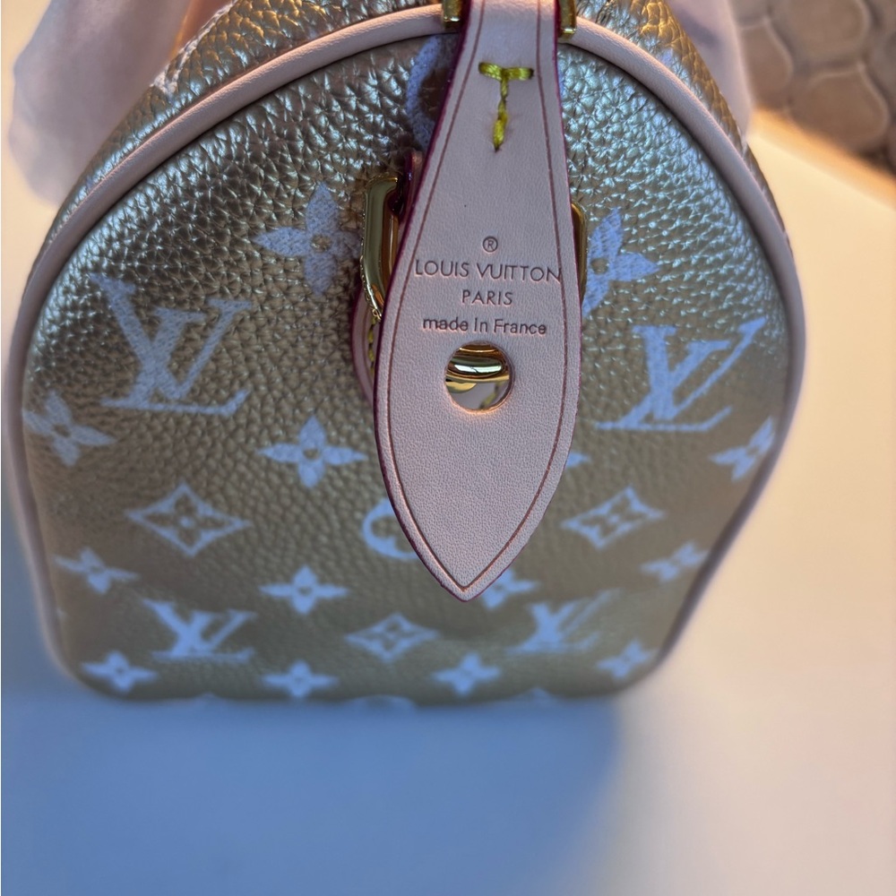 Gold Monogram Speedy with Matching Pouch - Designer-Inspired - Picture 5 of 12